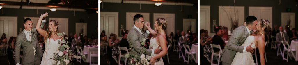 Bride and Groom first dance at Flagler Place wedding reception
