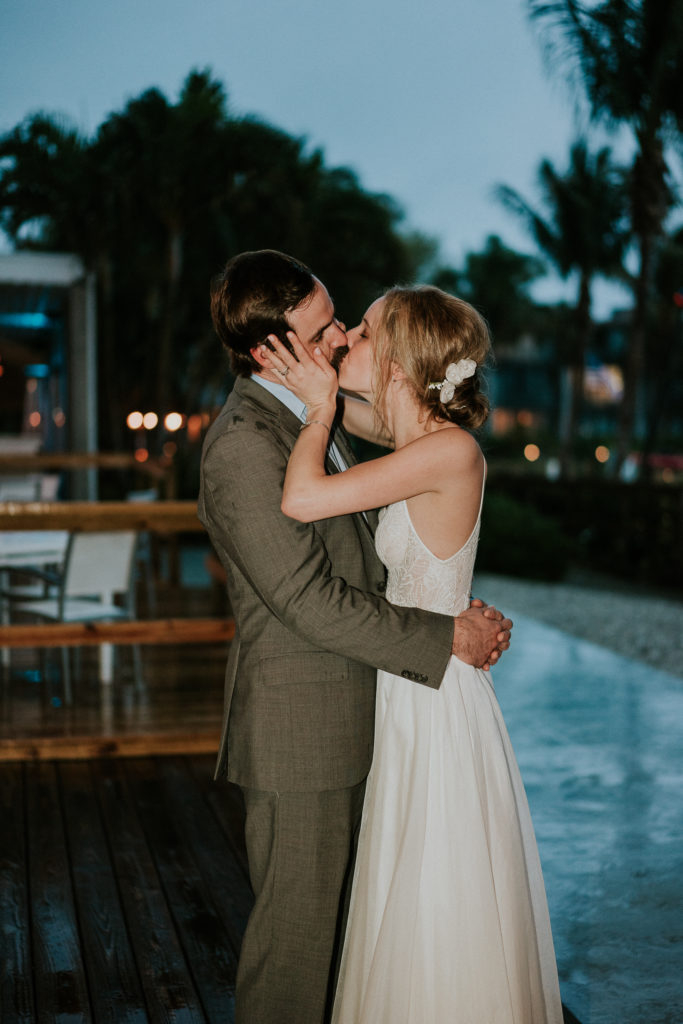 Lightweight A-line tank top wedding dress for Florida bride rainy summer kiss Club Med Port St. Lucie FL