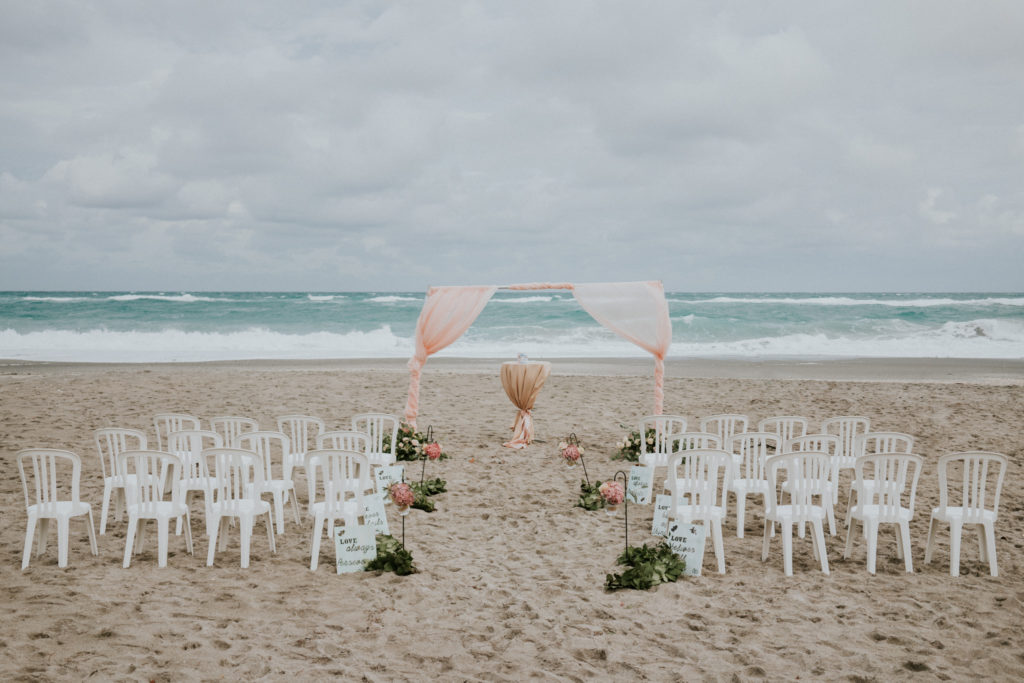 Jupiter Civic Center beach ceremony Jupiter FL wedding photography