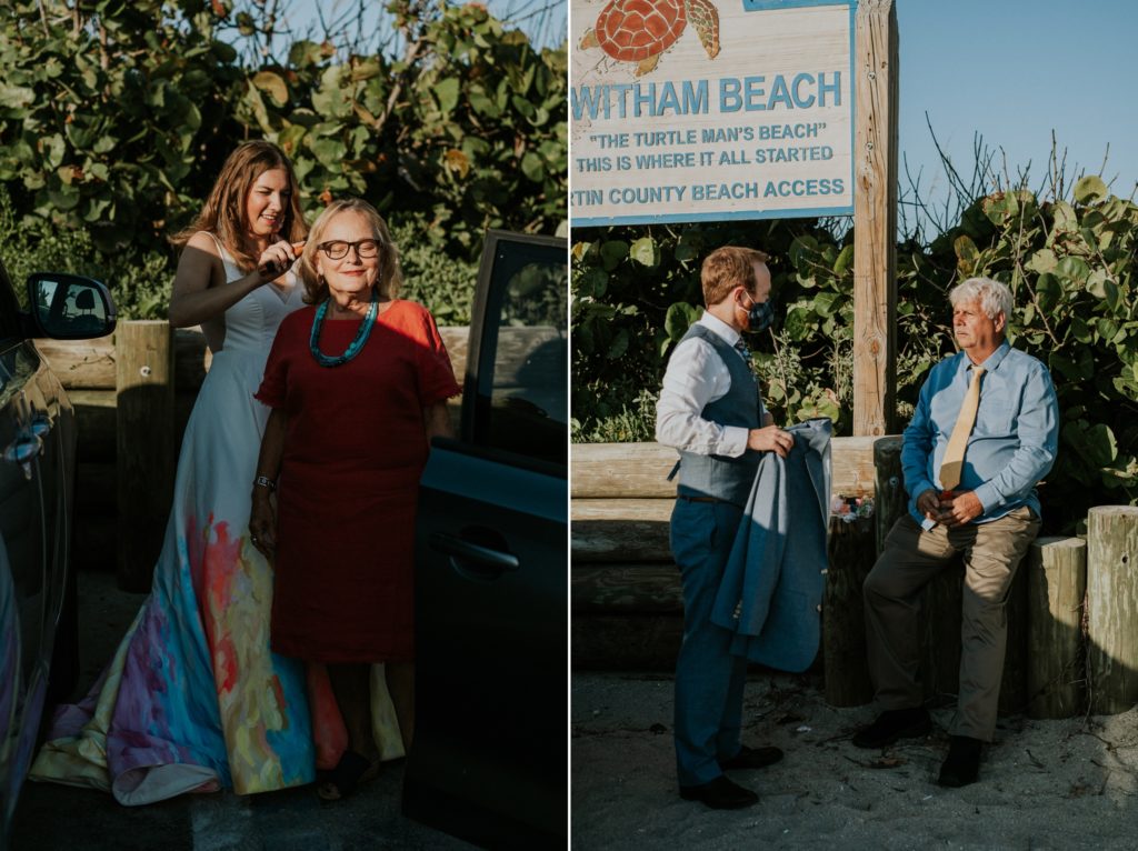 Ross Witham Beach wedding parking lot