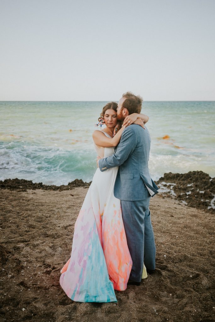 Romantic Florida elopement at House of Refuge Stuart beach wedding
