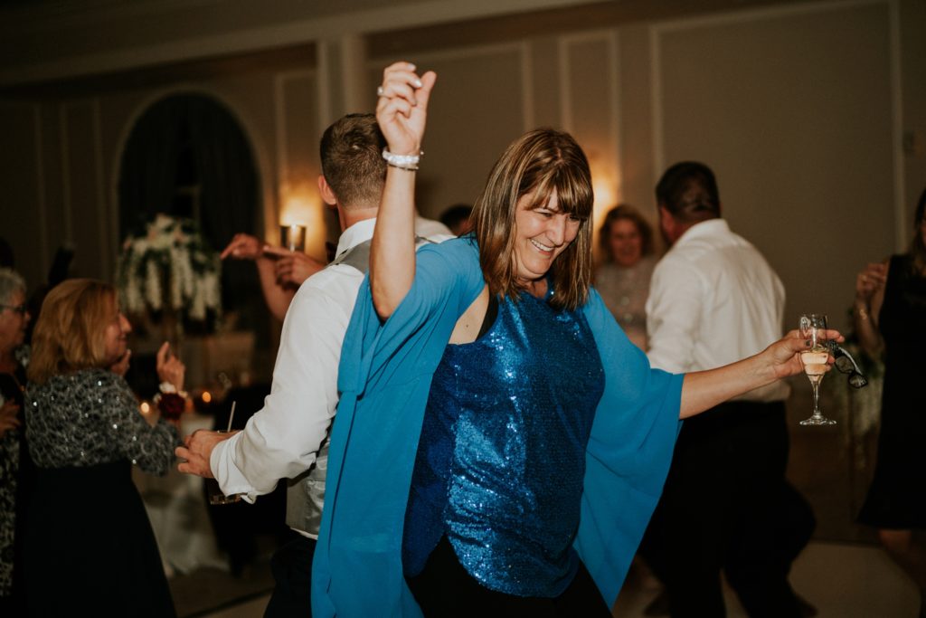 Wedding guests party reception dance