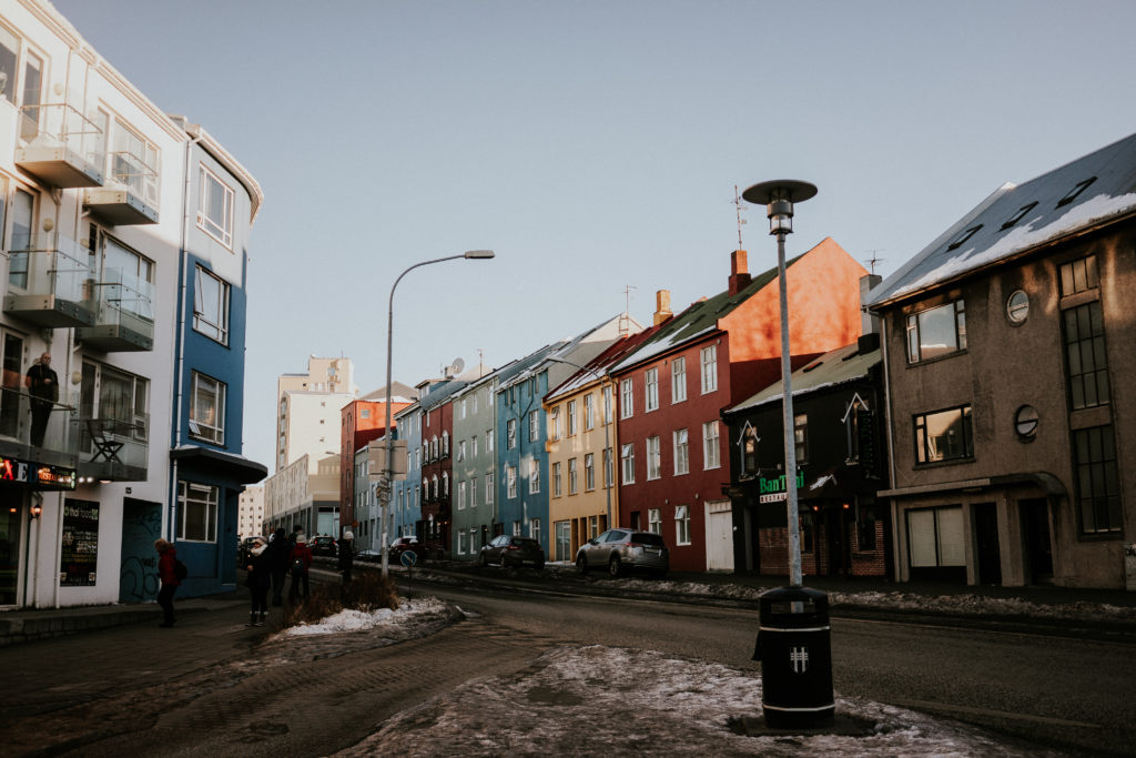 Reykjavík Iceland street of colorful houses