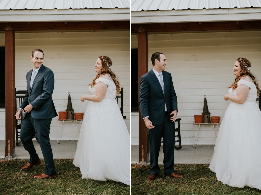 First look groom reaction