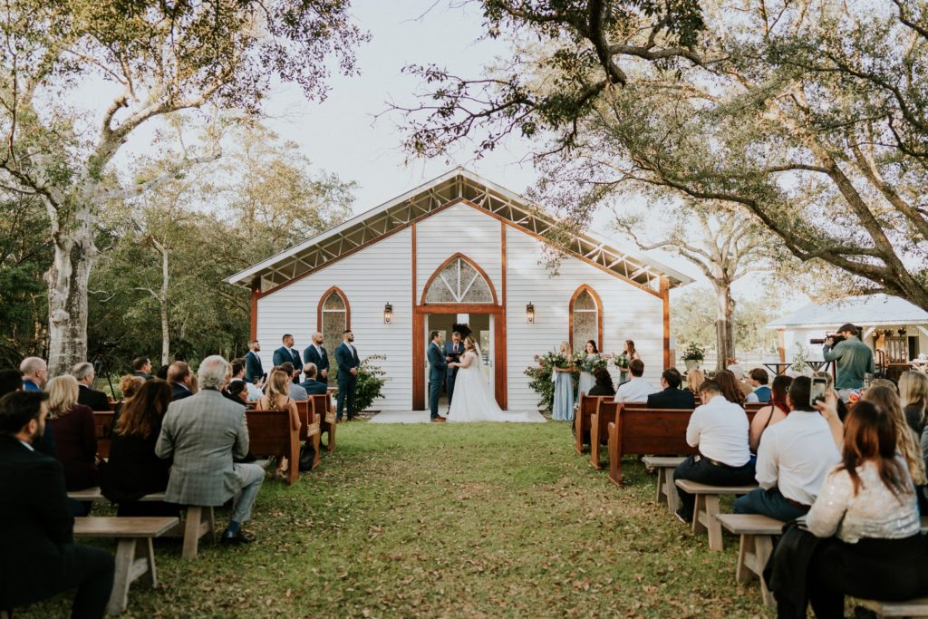 Rustic Cattleya Chapel Vero Beach FL wedding ceremony