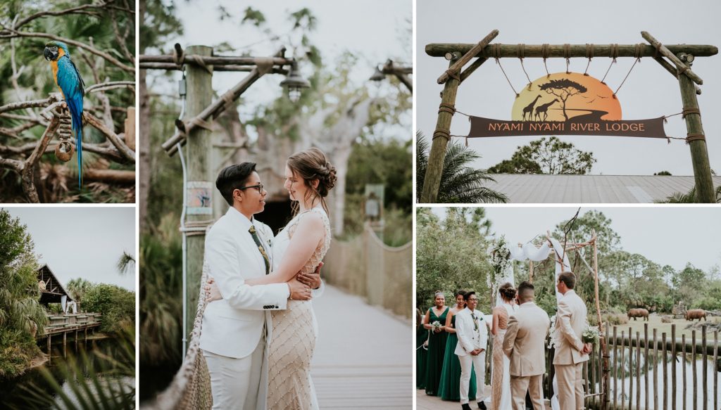 LGBT couple's Brevard Zoo Wedding in Melbourne FL