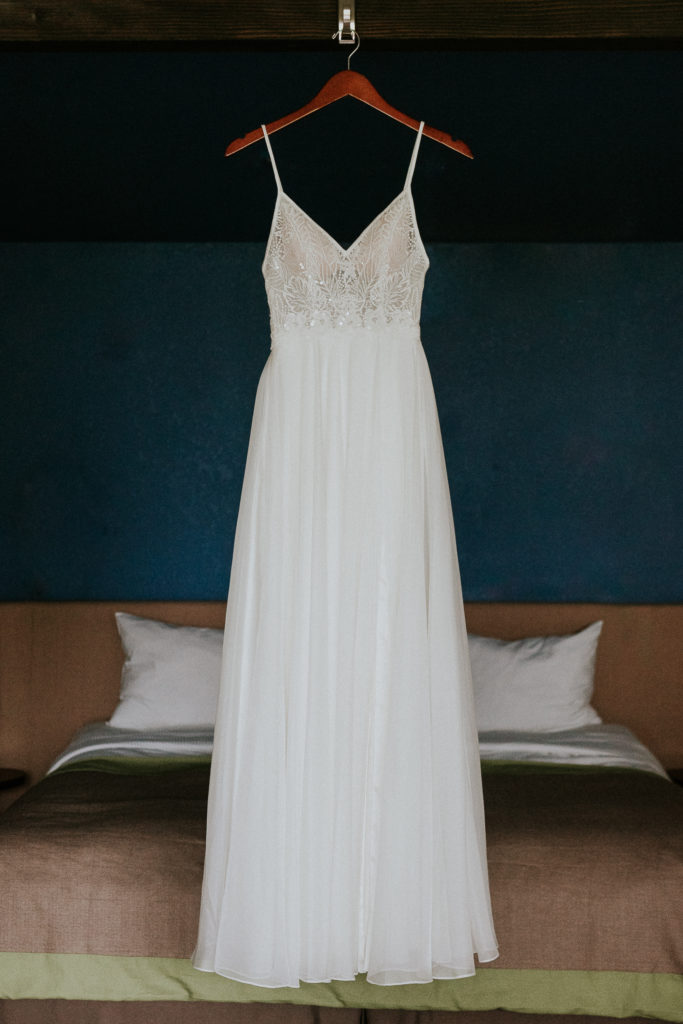 Lightweight A-line tank top wedding dress for Florida bride summer Club Med Port St. Lucie FL
