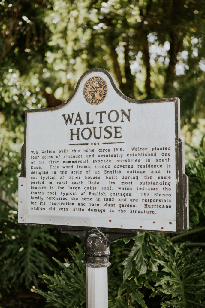 Historic Walton House wedding venue Homestead FL wedding photography